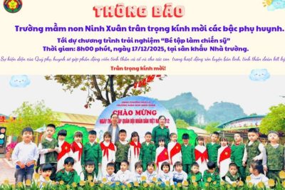 Thông báo Chương trình trải nghiệm “Bé tập làm chiến sỹ”